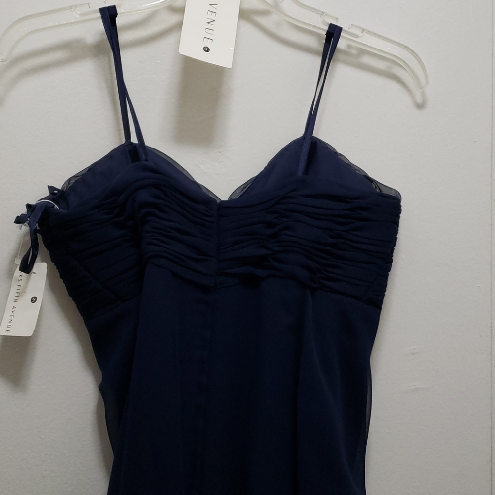 Vintage Navy Gown Formal Wedding Dress Saks - Picture 8 of 12